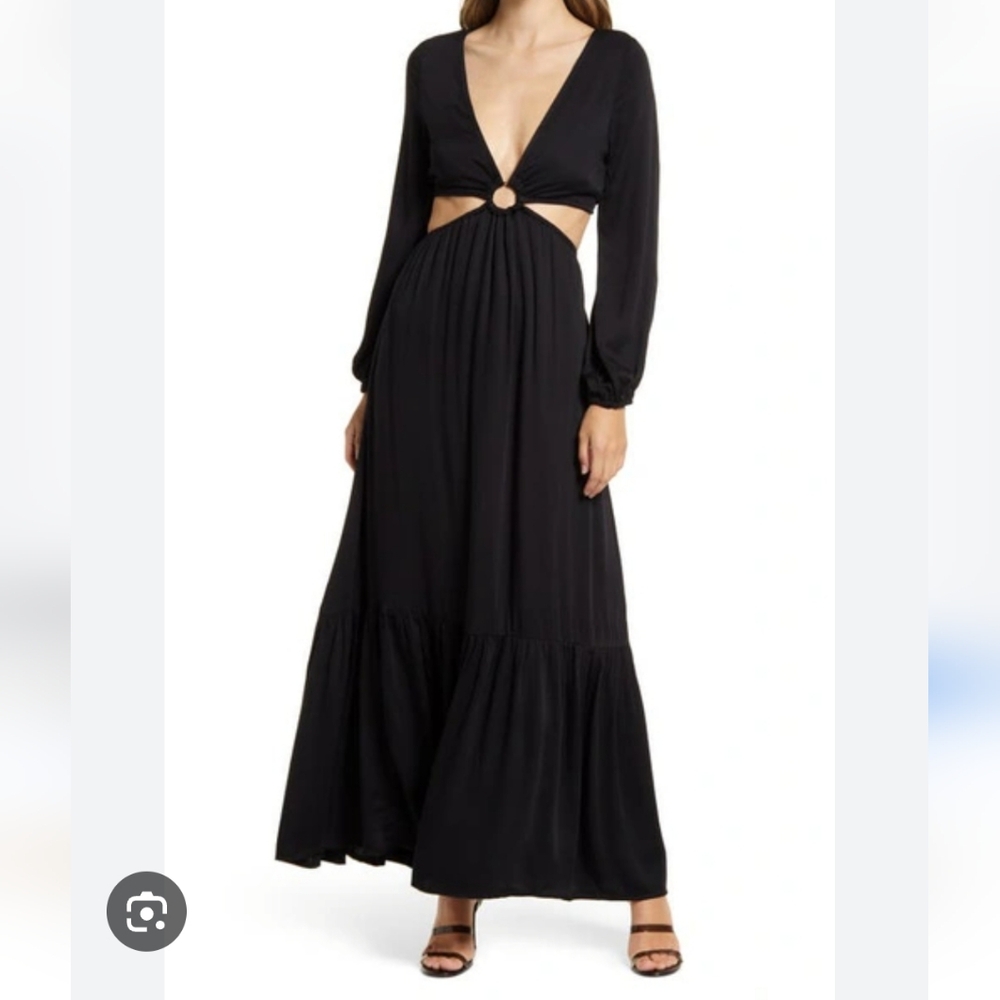 BTFL Life plunge neck cutout dress